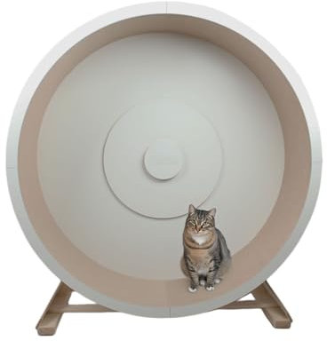 ELMATO Katzenlaufrad Rocky Stand Ø 120 cm, Laufrad für Katzen, Made in Germany, Indoor Fitness & Katzenspielzeug aus Holz, Leise Sicher Robust, für große & kleine Katzen, Katzenrad Katze Cat Wheel Rad