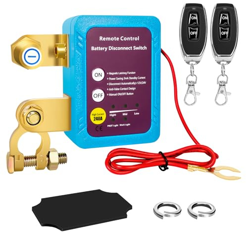 Desconectador de Bateria Coche, Corta Corriente Bateria 12V Coche 240A, Interruptor Bateria Coche, Cortacorrientes Coche para RV ATV Barco Automóviles