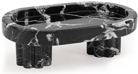 Oval bricka med stativ (Zebra svart)