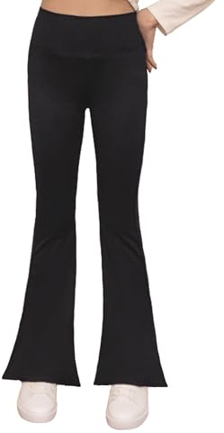 Domueay Leggings för flickor med hög midja utsvängda byxor 7–14 år