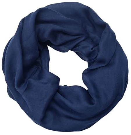 zarolo Damen Loop Schal Unifarben, leichter dünner Schlauchschal, Damen Halstuch Unifarben, Rundschal einfarbig aus leichet Viskose