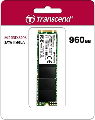 Transcend SSD interno da 960 GB MTS820S M.2 2280 SATA III 6 Gb/s, memoria 3D TLC NAND - TS960GMTS820S