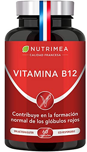 Vitamina B12 1000 mcg Vegano Cianocobalamina Cápsulas Vegetales Vitaminas B12 Complejo Vitamínico Natural Suministro Para 2 Meses