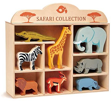Tenderleaf toys Engaging Wooden Animals for Imaginative Playtime sustainable wooden animals (Safari Animals)