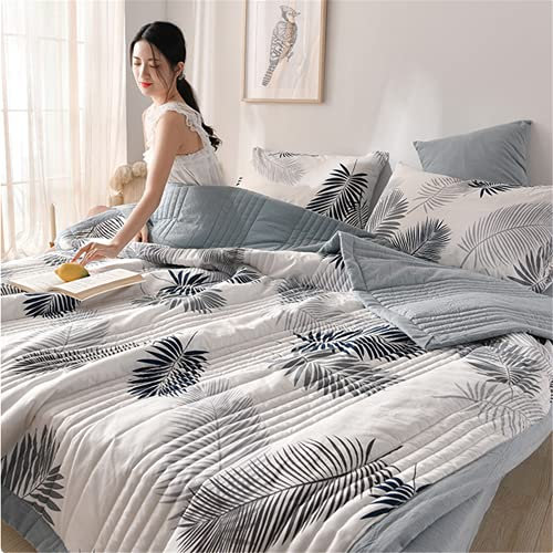 Yinghesheng Couette D'été, Couette Été en Polyester, Lavable Imprimée Couverture Legere et Fine, Douce Et Confortable, Légère Et Respirante, Lavable en Machine,G,200x230cm