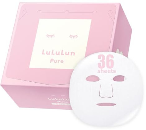 Lululun Pure Balance Tuchmasken Gesicht - Balancierende Gesichtsmasken Set - Daily-Use Maske Gesicht - Gesichtsmaske mit Cranberry-Fruchtextrakt - Face Mask (36 Blatt)