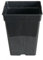 GROWMANIA Quadratischer Pflanztopf für Pflanzen, Schwarz, 7 l, Kunststoff, für Blumen, 20 x 20 x 27 cm