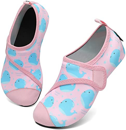 SAGUARO Escarpines Niño Niña Zapatos de Agua Cómodos Antideslizante Calcetines para Piscina Playa Zapatillas Natacion para Río Mar, Touch X, Rubor Rosa, 24/25 EU