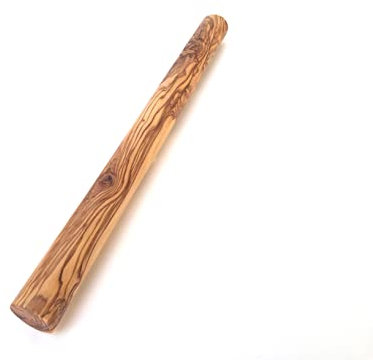 Degrullare, massiv, Ø 4 cm, längd 25/30/35/40/45 cm, valbar, pizzarulle, kavel för hand av olivolträ (längd: 45 cm)