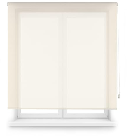 INTERBLIND | Estor Enrollable Premium Tejido Screen - Estor Enrollable Tamaño 100x250 Ancho por Alto Reducción de Destellos y Protección Solar Efectiva - Estor Tamaño Tela 97x245