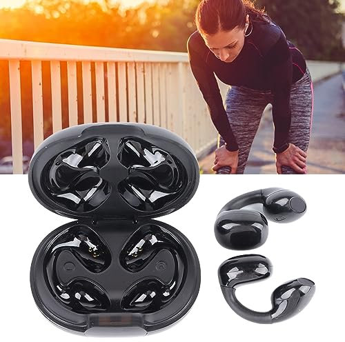 EIMSOAH Clip de Oído Abierto Auriculares de Conducción ÓseaClip en Auriculares Bluetooth 5.3 Auriculares de Conducción Ósea HiFi Estéreo Clip de Oído Abierto en Auricular Inalámbrico