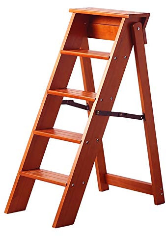 Tabouret de Marche， Escabeau Pliant à 5 marches, chaises d'escalade domestiques, escabeaux avec échelle, Tabouret et étagère de Rangement