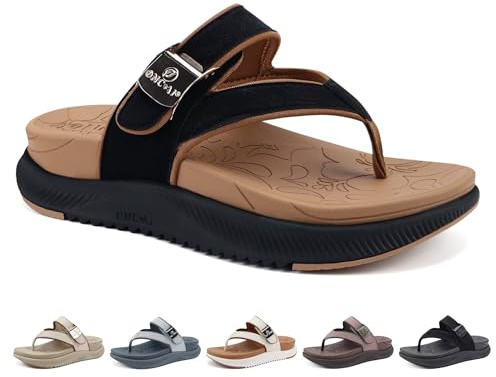 ONCAI Plataforma para Mujer Chanclas Verano Playa Elegantes para Female Sandalias Gruesas de Moda para Caminar y Suelas de Goma Para Exteriores