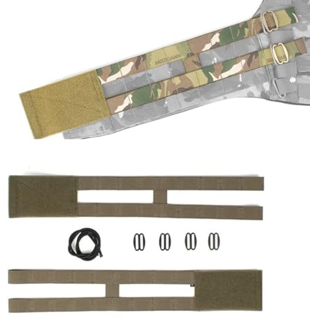 DYCZMALQ Taktisk AVS 2-band skelett cummerbund MOLLE rör Cummerbund 500D nylonväv midjeskydd airsoft väst utrustning tillbehör (OD)