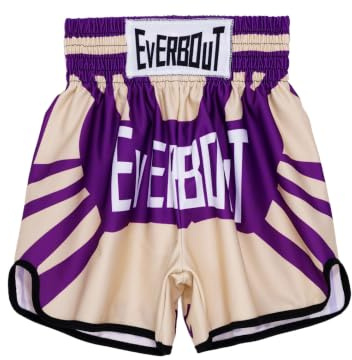 RUNQHUI Barn pojke Muay Thai boxning MMA sparkar boxning kampsport korta byxor shorts sport träning, Färg: blå, 9-10 ans