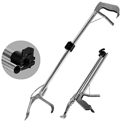 Dbtxwd Proffessional Faltbarer Schlangenfänger, Schlangenzange Reptilienfänger Stick Rattlesnake Grabber Pick-up Handling Tool,Withlock,1.2m