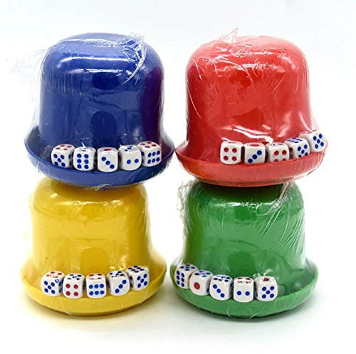 Tasse À Dés en Plastique 5 Pièces, Jeu De Société, Boîte À Dés, Jeux De Table, Jeu De Société À Boire, Cadeau De Fête, Couleur Aléatoire