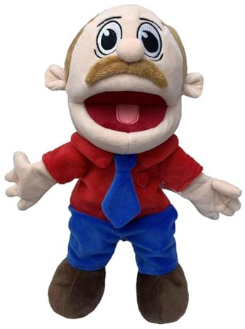 Jeffy Puppet Plush Toy Doll,Mischievous Funny Puppets Toy with Working Mouth,Soft Hand Puppet for Play House, for Halloween