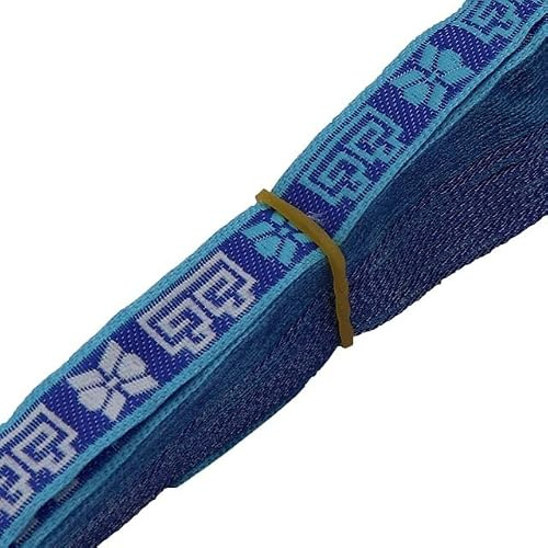 Sömnadsband, band, sömnadsband, satinband, 7 yards 1 cm jacquardband Vävd vävtejp Trim Broderade spetsar Gör-det-själv-plagg Gardin Sytillbehör Tyg (Färg: B34) (Size : B43)