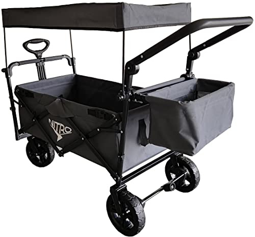 PAPILIOSHOP NITRO Handvagn Hopfällbar vagn Transportvagn för barnvagn Matvarukorg (grafit)