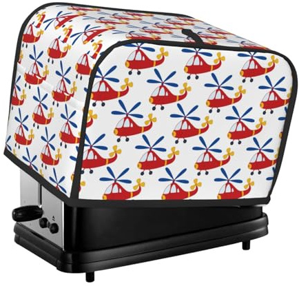 Copertura per tostapane a 2 fette, impermeabile, con tasche per piccoli elettrodomestici da cucina, protezione dalle impronte digitali, lavabile in lavatrice