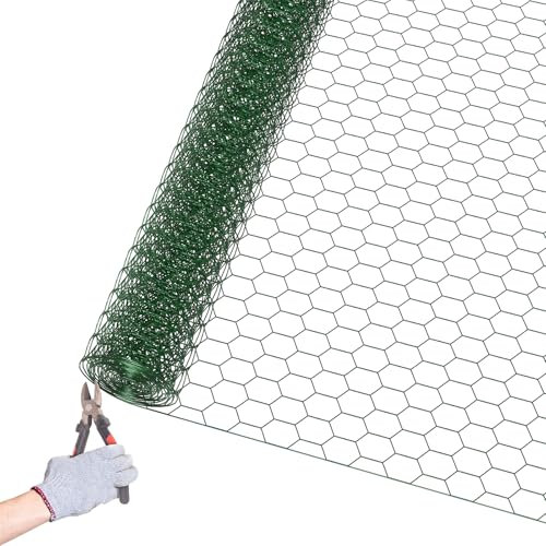 NAIZY Drahtgitter 35m Maschendrahtzaun 100cm Höhe Gitter abschneidbar gitterrost Sechseckgeflecht Hasendraht 1,3mm Stärke für Geflügel Kaninchen Hühner