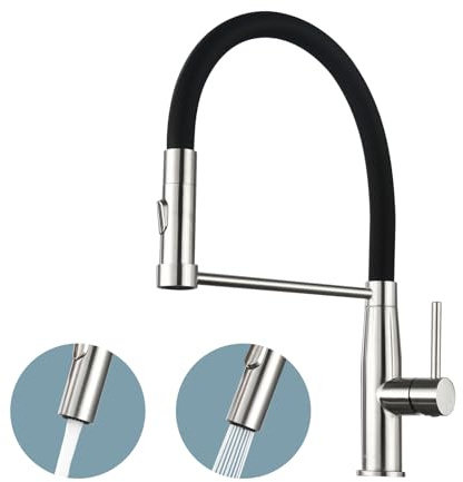 Baollansa Kitchen Tap,Kitchen Mixer Taps with Pull Out Sprayer, Kitchen Taps Swivel Spout with 2 Modes Spray,Kitchen Sink Taps 360°Rotatable