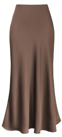Jupe Satin Femme Taille Haute- Jupe Mi Longue Décontractée Et Élégants Slim Sexy De Soirée Cocktail Longue Plissée Couleur Unie Fluide Léger Comfortable Tempérament Tendance pour Le Banquet