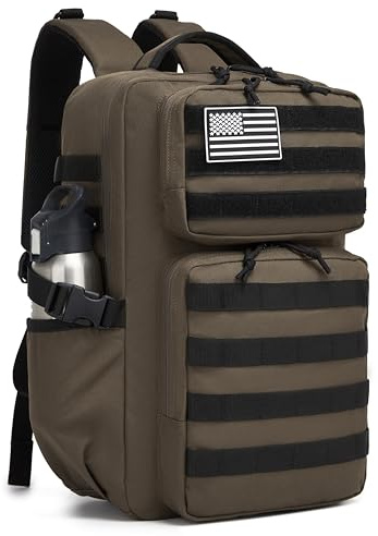 Wotony Sac à dos tactique militaire pour homme - Étanche - Sac d'assaut de 3 jours - Sac Molle avec porte-bouteille d'eau, café, 30L, Sac à dos tactique