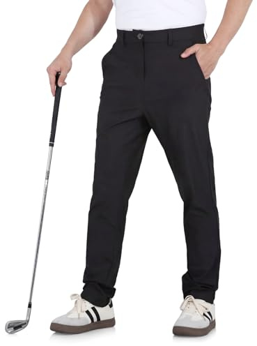 Ynport Crefreak Pantaloni da Golf Classici da Uomo, Pantaloni Eleganti da Esterno con Vita con Grip in Silicone e Tasche per Il Massimo Comfort sul Campo