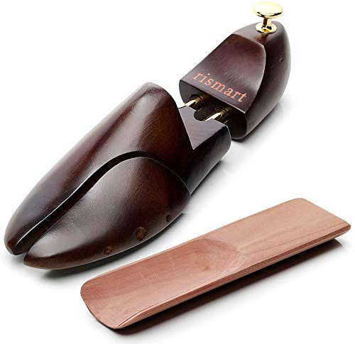rismart Horma de Zapatos de alta calidad Zapato Camillas Moldeador con dos resortes bocina(Café,EU44 /1 par)
