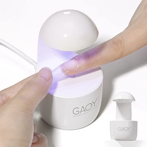 GAOY Mini lampada UV per unghie in gel, lampada di indurimento per unghie a guscio d'uovo, piccola lampada LED per unghie, asciuga unghie USB per un rapido indurimento bianco