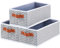 OUTBROS 3 Cajas de Almacenamiento de Tejido, Cesta Almacenaje con Manija, Plegable Contenedores Organizadoras, Para Estantes, Armarios, Salas de Estar, 38x15.5x13 cm, Patrón W