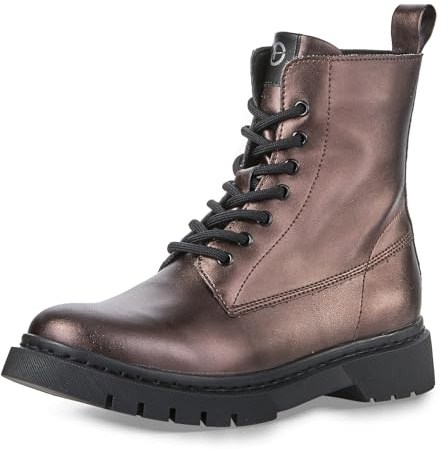Tamaris Bottines à talon bloc pour femme, Dark Bronce, 39 EU