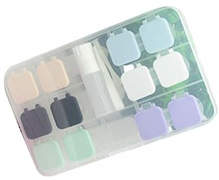 Didiseaon Étui à Lentilles 6 Pièces Mixte Compact Boîte De Rangement Solide pour Lentilles De Contact Pratique pour Voyages Et Activités Accessoire Essentiel
