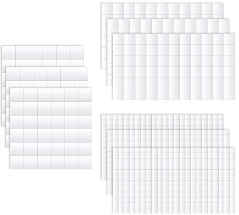 6 Sheets Foam Adhesive Squares, 682pcs 3D Pop Foam Squares, Small White Double Sided Self Adhesive Dots, Precut Squares Strips Foam Tape for Christmas Scrapbook DIY Crafts Office Supplies, 3 Sizes