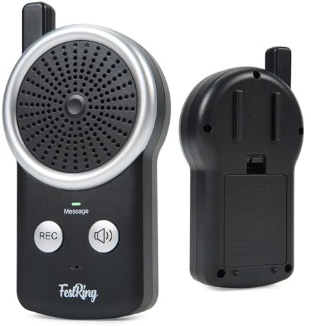50 Seconds Voice Recorder with Playback, Kids Toy Voice Recorder, Simple Digital Recorder for Quick Note-Taking, Small 2-Button Dictaphone for Toddlers/Seniors - Black