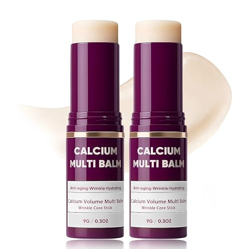 2PCS Calcium Multi Balm Stick - Korean Skincare - Calcium Volume Multi Balm - Anti Aging & Straffend Kollagen Sticks - Nährend Augencreme gegen Falten und Augenringe - für Gesicht, Augen, Lippen