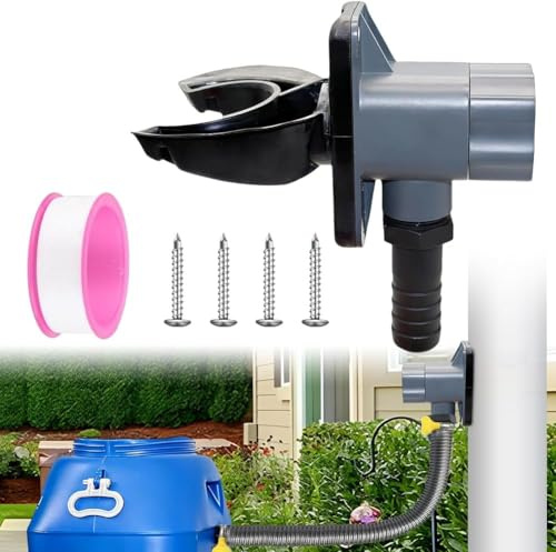 Colector de agua de lluvia para bajantes DN 70 – 100, colector de lluvia con accesorios de montaje, desagüe de canalones de lluvia, conector para barriles de lluvia, conector para cañones de lluvia