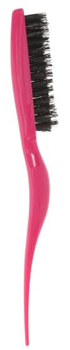 IMIKEYA Cepillo para Cardar de Cerdas Cabello Negro, Ligero Plástico Punta Fina Redondeada Que Minimiza Daños y Protege el Cuero Cabelludo, Adecuado para Uso Profesional en Peluquería