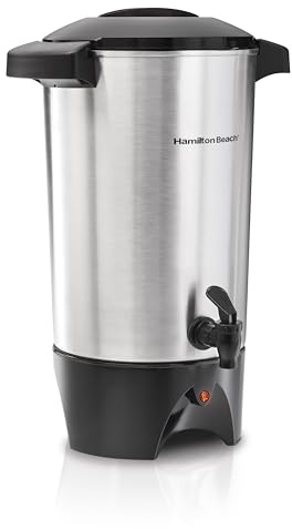 Hamilton Beach 45 Cup Coffee Urn and Hot Beverage Dispenser, Silver