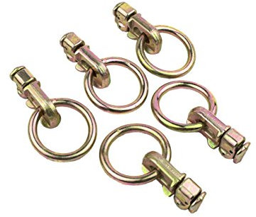 LABT - Set da 10 raccordi con anello per binari Airline per il fissaggio del carico, fino a 2700 kg (2,7 tonnellate) di alta qualità, accessori Airline