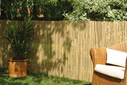 DE-COmmerce clôture en bambou pare-vue CALAMA extra durci pour jardin, terrasse, balcon (hxl) 120 x 500 cm