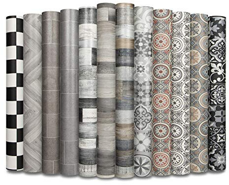 Casa pura - Rivestimento pavimento in PVC, pellicola in vinile per mobili e pavimenti, effetto legno, rotolo antiscivolo (adatto per parquet, anticipo, 100 x 1000 cm)