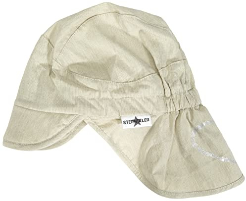 Sterntaler Baby Mädchen Schirmmütze Baby Schirmmütze mit Nackenschutz Glace Sonnenhut - Schiebermütze, Baskenmütze - waschbar - beige, 49