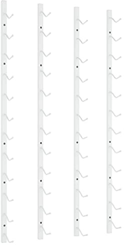 vidaXL Portavini da Parete per 12 Bottiglie 2 pz Bianchi in Ferro