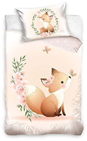 Babybettwäsche Kinderbettwäsche 90x120 cm + 40x60 cm Fuchs