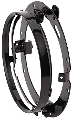 Soporte de Montaje de Faros Delanteros Base de Fijación de Soporte Redondo de 7 Pulgadas Apto para Jeep para Conjuntos de Faros Automotrices Wrangler JK Diámetro Pulgadas del (Negro)