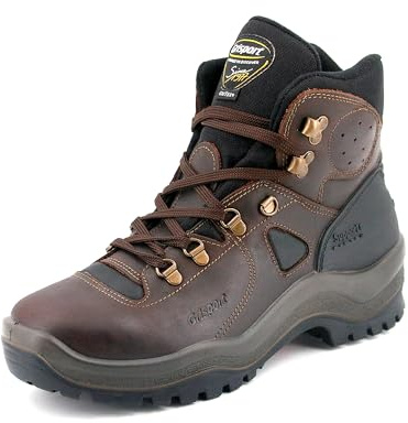 Grisport Scarpe Uomo Escursionismo Camminata Scarponi Montagna Stivali Impermeabili Pelle Lontra Dakar Trekking 629DV.9G (Marrone, 45)