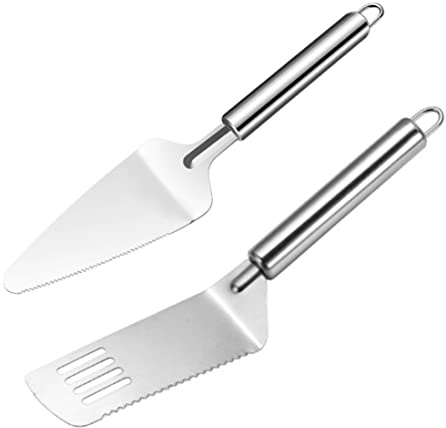 DAGLLGEW Cake Spatulas Set Stainless Steel Wedding Cake Cutter Multi-functional Pie Server for Lasagna Cutting 2Pcs pie server knife